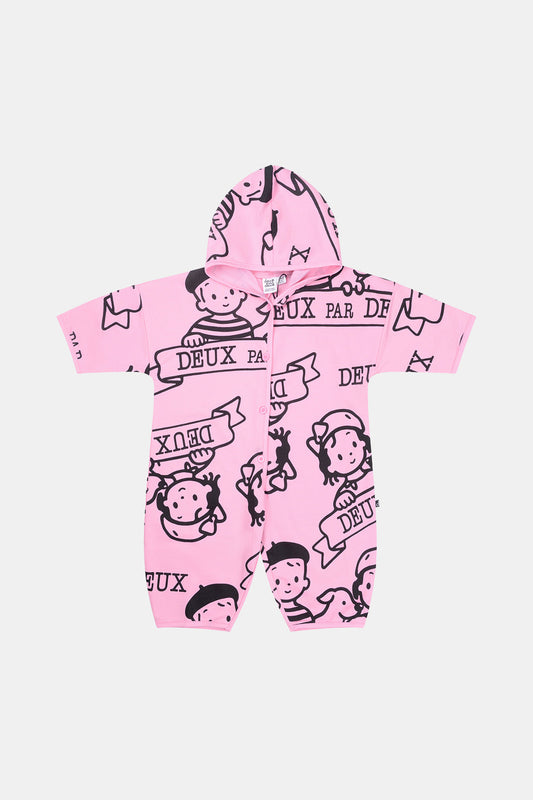 40Th Anniversary Printed Jersey One-Piece Soft Pink
