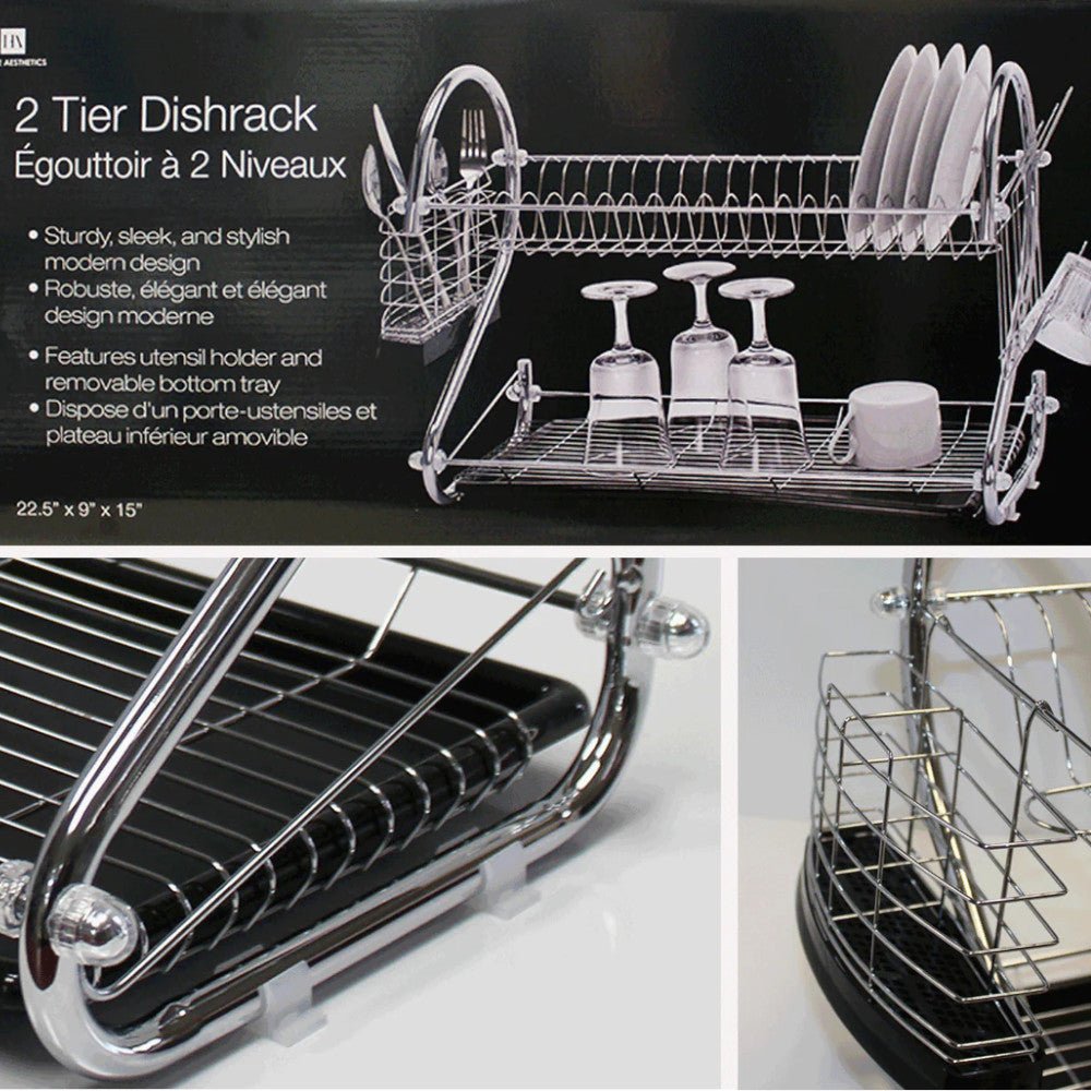 HOME AESTHETICS HA-4403 Dishrack 2 Tier With Rubbermaid - Kastor
