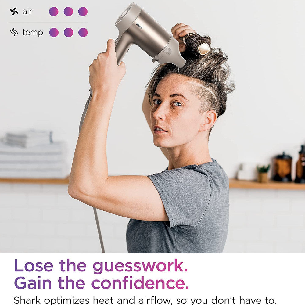 SHARK Blow Dryer HyperAIR Fast-Drying with IQ 2-in-1 Concentrator - Factory serviced with Home Essentials warranty - HD102C