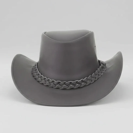 Premium Leather Wide Brim Western Hat. Lightweight Top Grain Rodeo Hat
