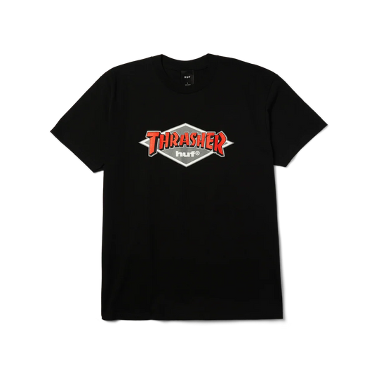 HUF x Thrasher 'Logo' Tee - Black