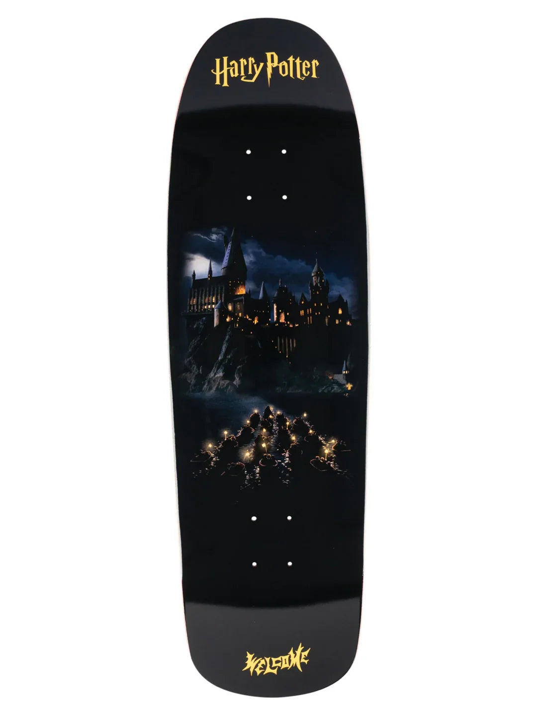 Welcome x Harry Potter 'Arrival' Skateboard Deck - Black/Gold Foil