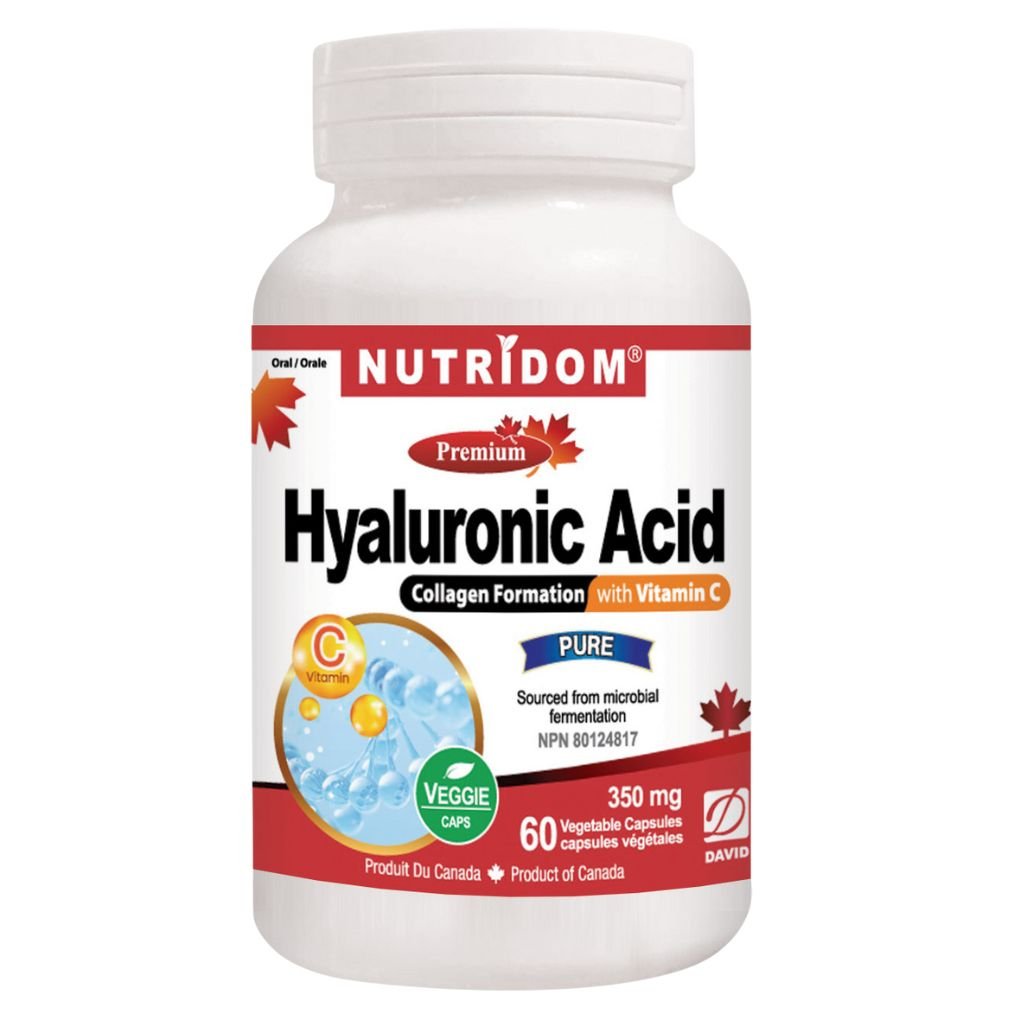 Nutridom HYALURONIC ACID w/ VITAMIN C, 60 VCaps