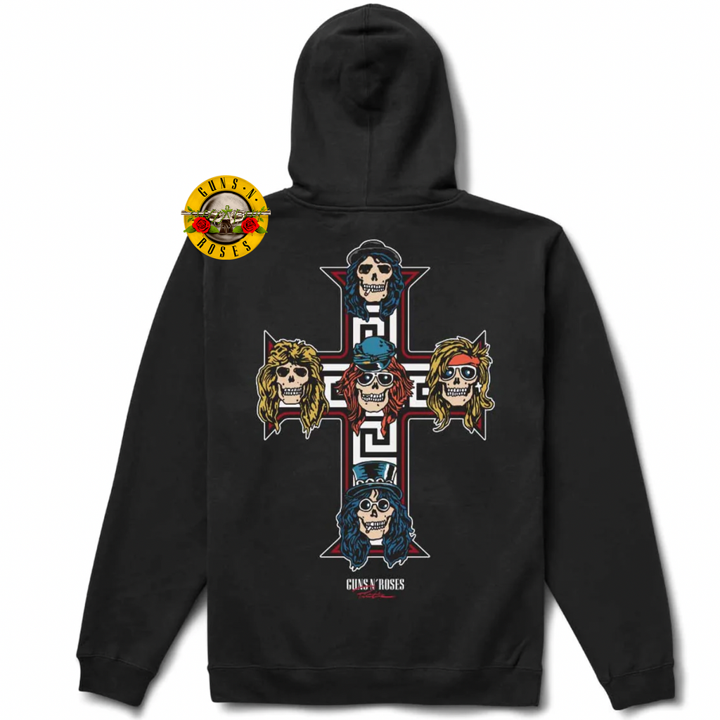 Primitive 'Guns N' Roses Cross' Hoodie - Black
