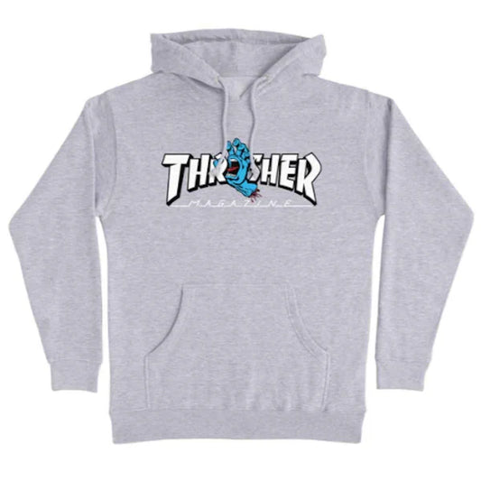 Thrasher x Santa Cruz 'Screaming Hand' Hoodie - Grey