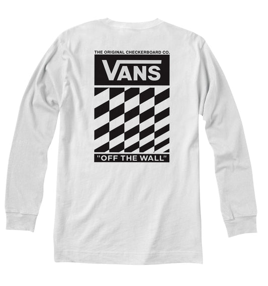 Vans 'Classic Slanted Check' L/S Tee - White