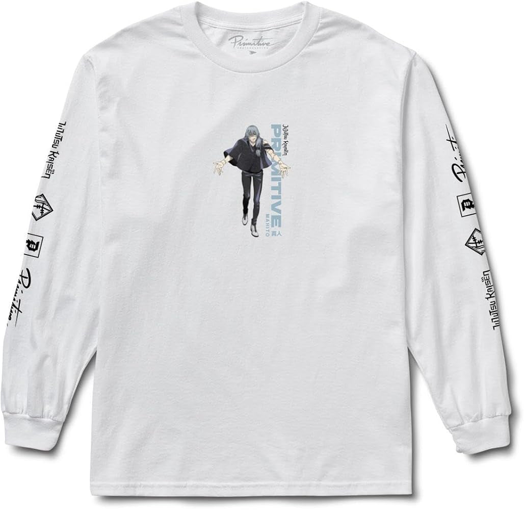 Primitive x Jujutsu Kaisen 'Mahito' L/S Tee - White