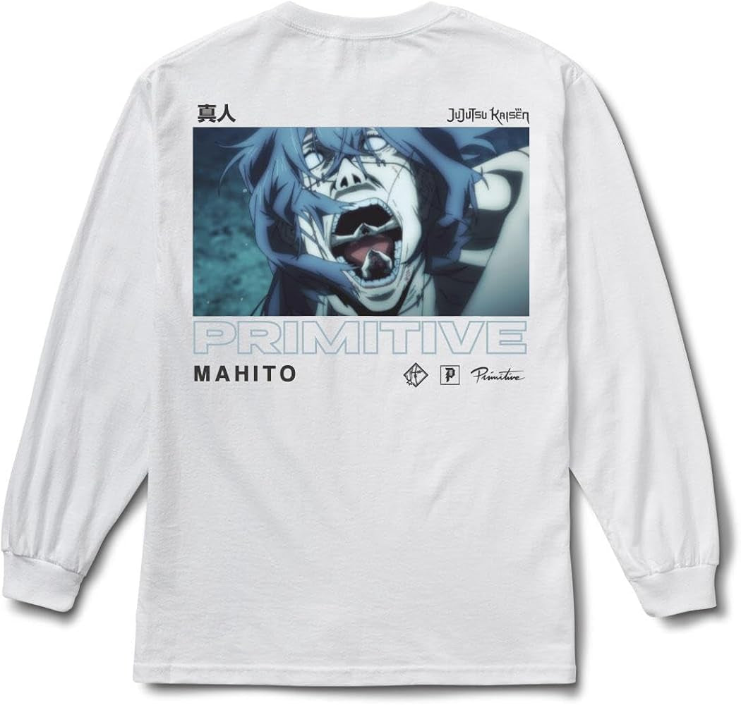 Primitive x Jujutsu Kaisen 'Mahito' L/S Tee - White