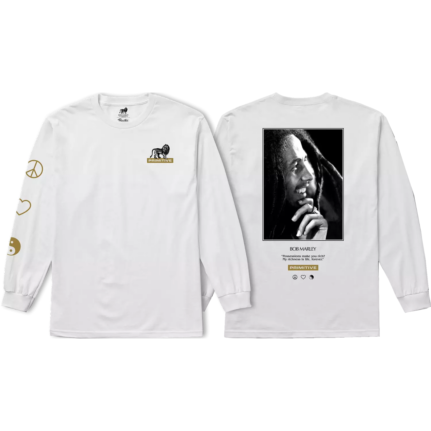 Primitive 'Life Forever' L/S Tee - White