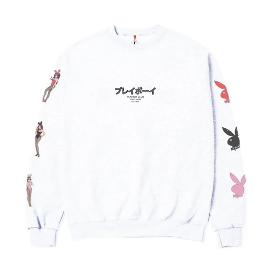 Color Bars x Playboy 'Happy Hour' L/S Tee - White