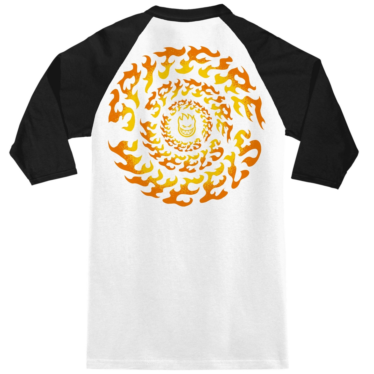 Spitfire 'Torched Script' Raglan Tee - White/Black