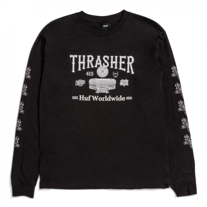 HUF x Thrasher 'Monterey' L/S Tee - Black