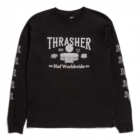 HUF x Thrasher 'Monterey' L/S Tee - Black