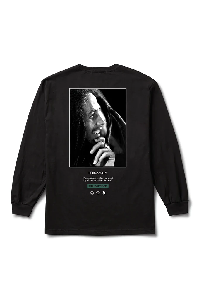 Primitive x Bob Marley 'Life Forever' L/S Tee - Black