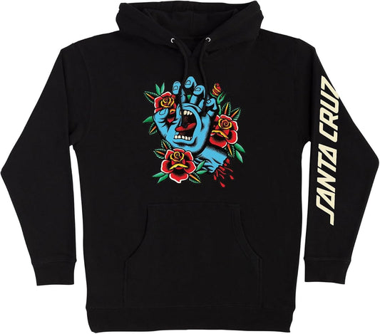 Santa Cruz 'Screaming Flash Front' Hoodie - Black