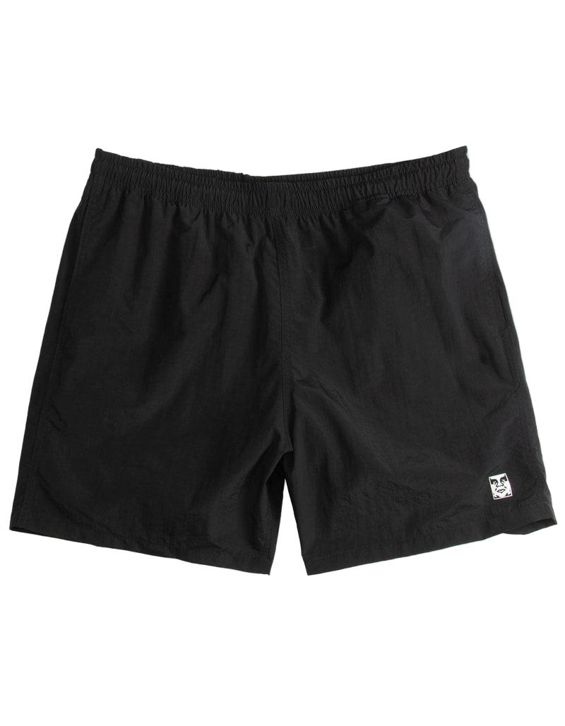 Obey 'Easy Relaxed' Elastic Waist Shorts - Black
