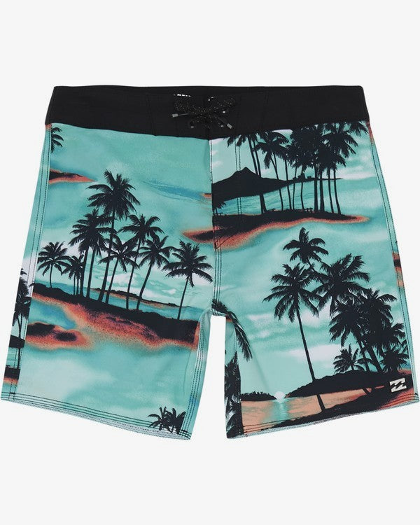 Billabong 'Sundays Pro' Swim Shorts - Aqua (KIDS)