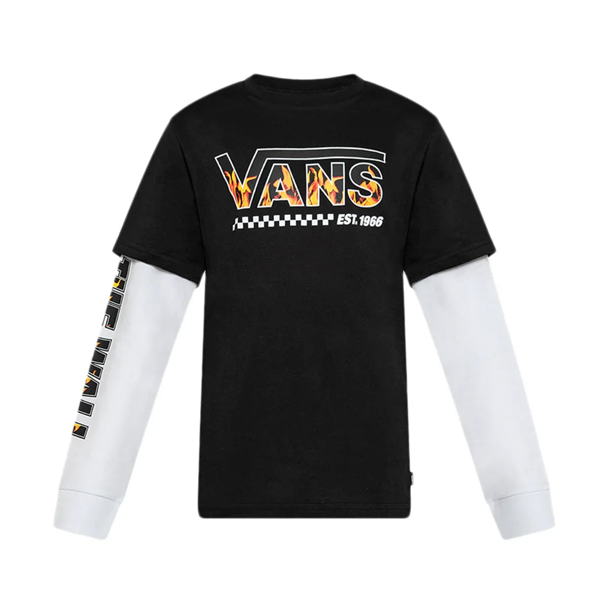 Vans ‘Digi Flames' Twofer L/S Tee - Black (KIDS)