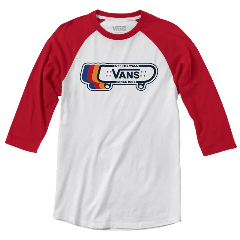 Vans 'Sk8 Since 1966' Raglan Tee - White/Red (KIDS)