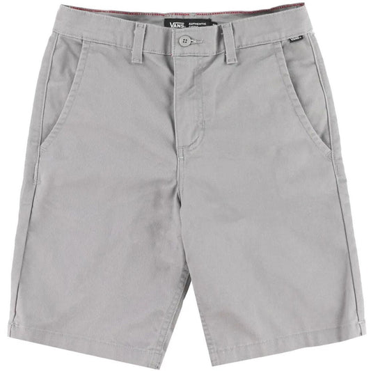 Vans 'Authentic' Stretch Chino Shorts - Light Grey (KIDS)