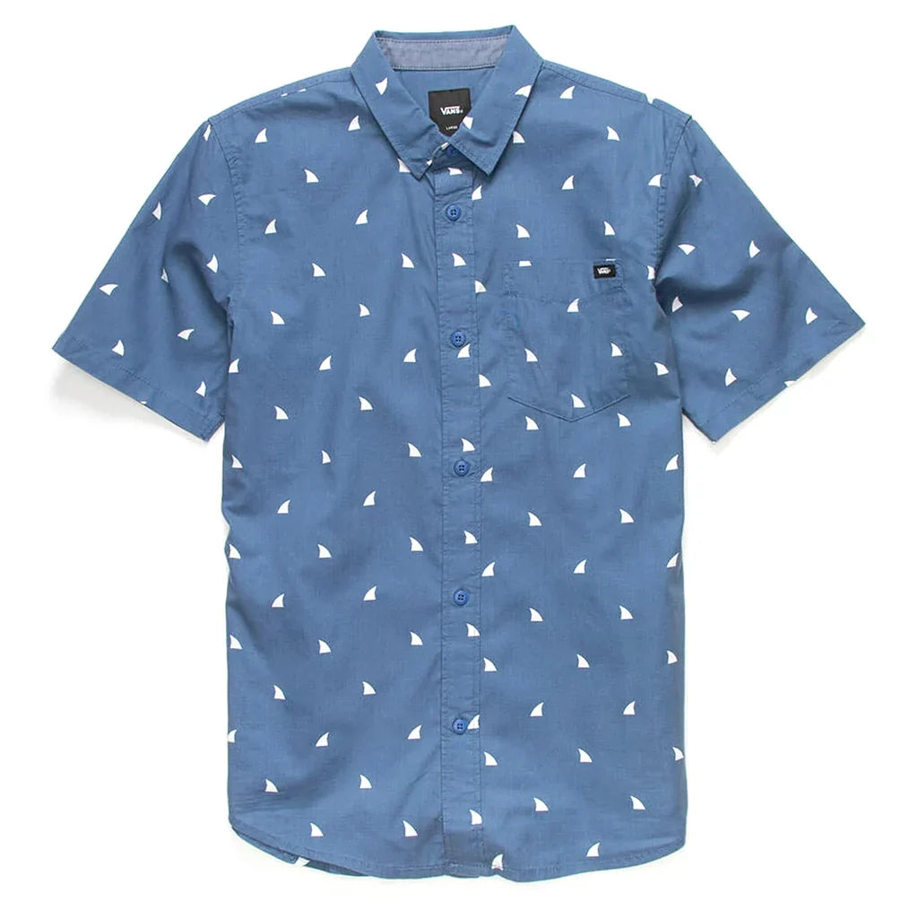 Vans 'Shark Fin Ditsy' S/S Shirt - Blue (KIDS)