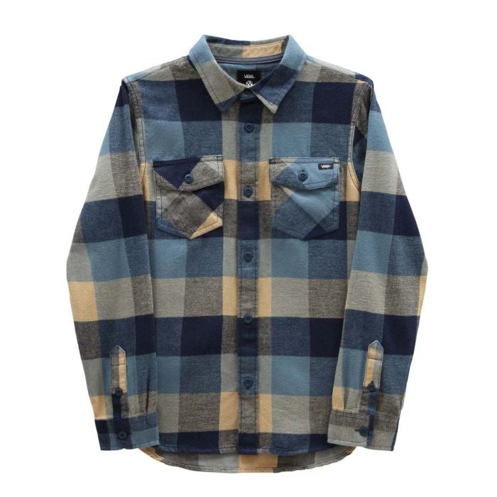 Vans 'Box' Flannel Shirt - Bluestone/ (KIDS)