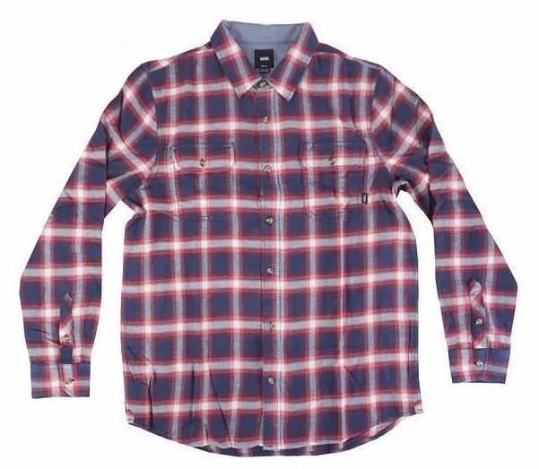 Vans 'Beechwood' Flannel Shirt - Navy/Red/White (KIDS)