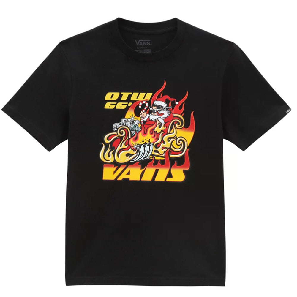 Vans 'Santa Flames' Tee - Black (KIDS)