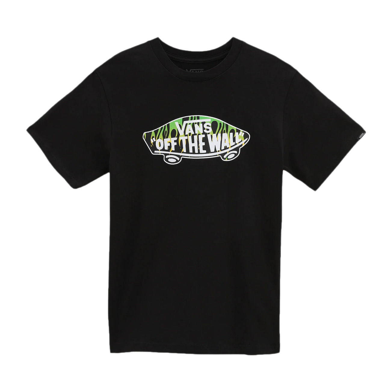 Vans 'OTW Logo Fill' Tee - Black/Green Flames (KIDS)