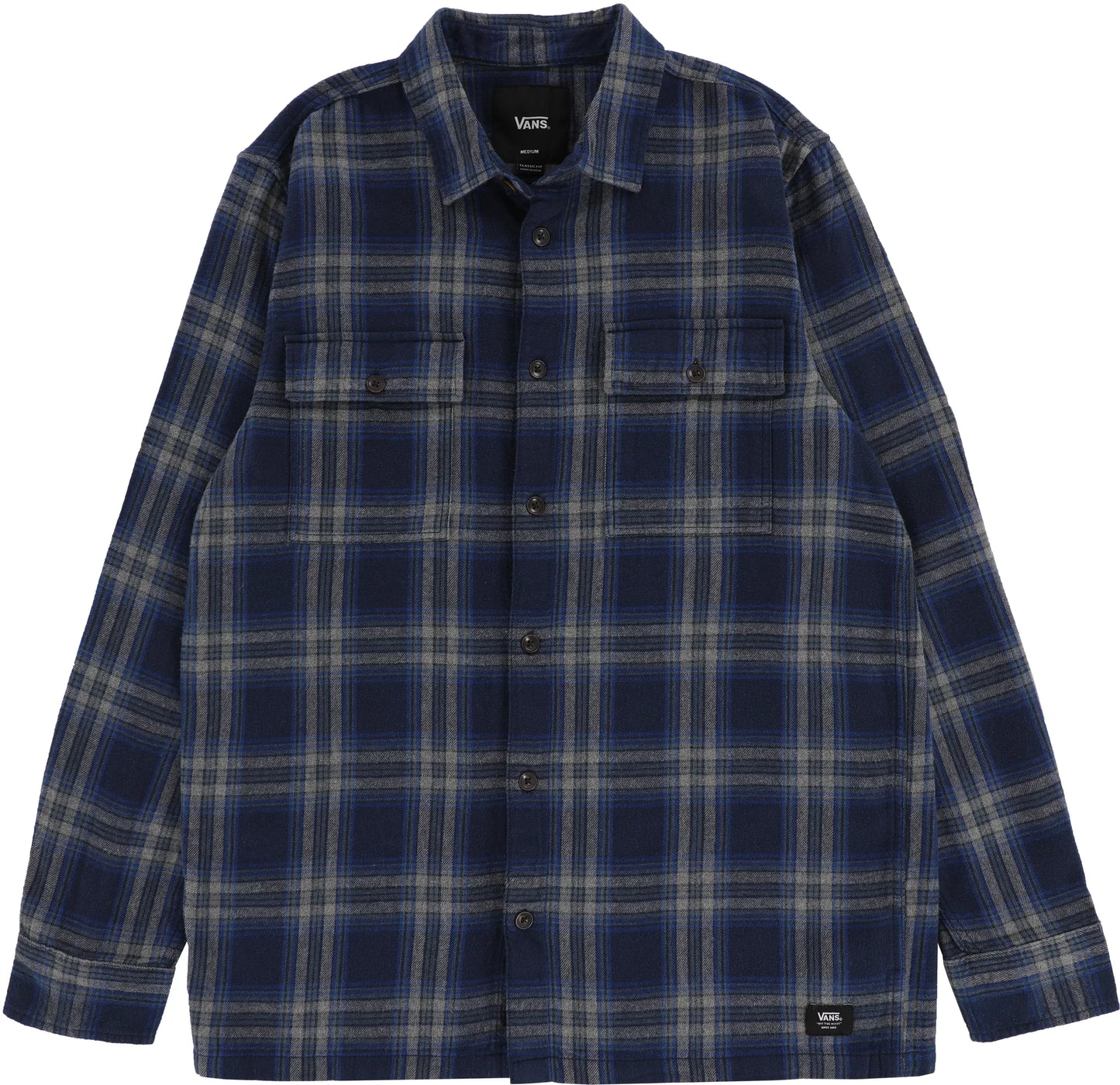 Vans 'Straight Hem' Flannel Shirt - Dress Blue/Stormy Weather
