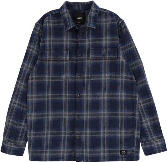 Vans 'Straight Hem' Flannel Shirt - Dress Blue/Stormy Weather