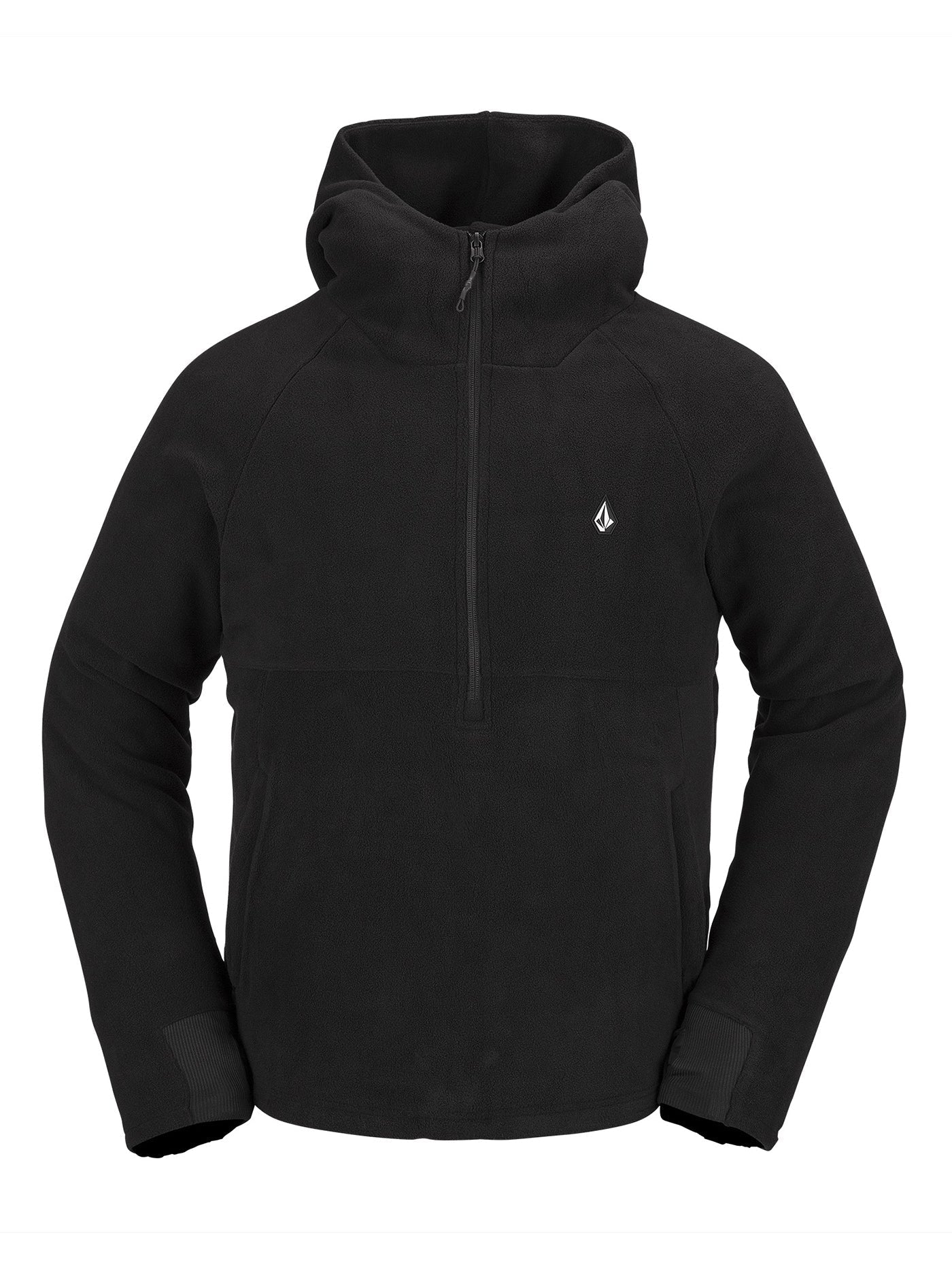 Volcom 'Polar' 1/2 Zip Fleece Jacket - Black