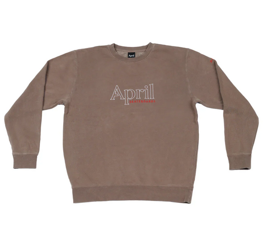 April Skateboards 'OG Embroidery' Sweatshirt - Brown