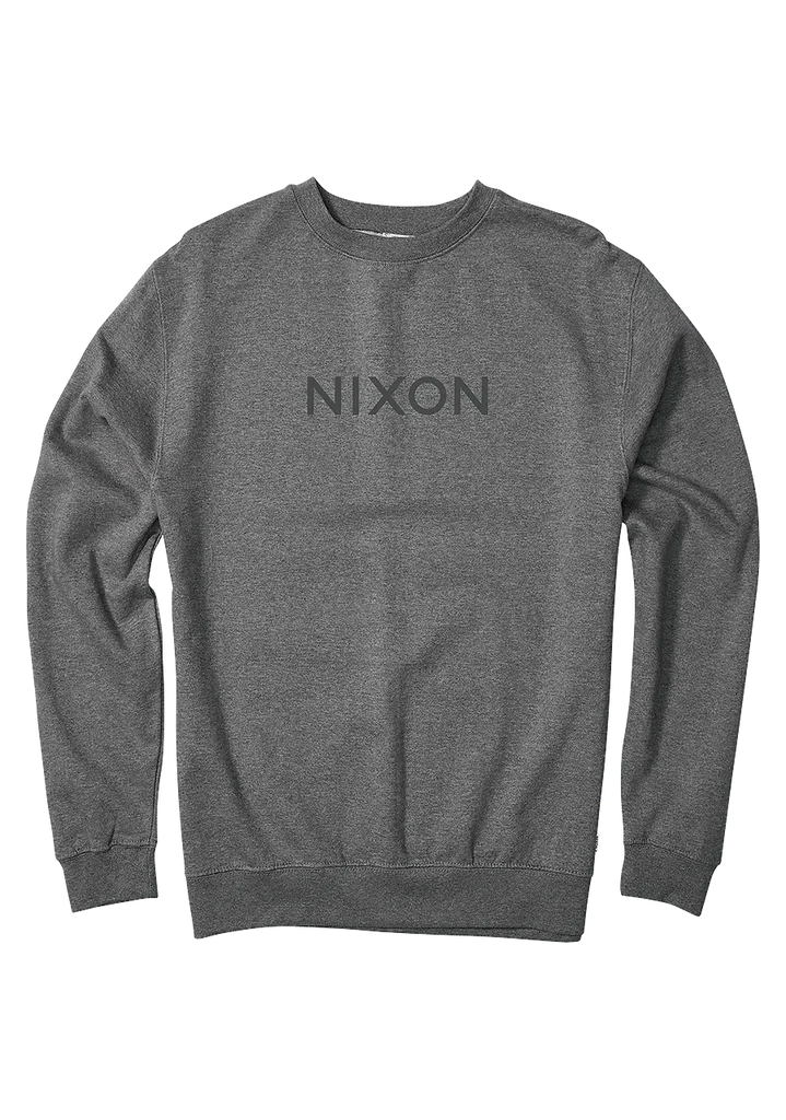 Nixon 'Wordmark Crew' Sweatshirt - Dark Heather Grey