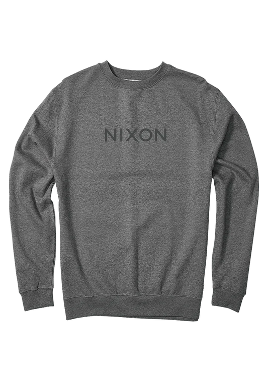Nixon 'Wordmark Crew' Sweatshirt - Dark Heather Grey