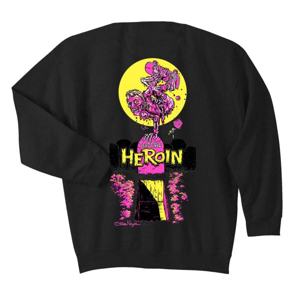 Heroin Skateboards 'Dead Dave Skate Zombie' Sweatshirt - Black