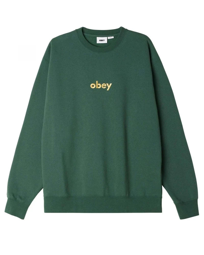 Obey 'Lowercase' Sweatshirt - Dark Cedar