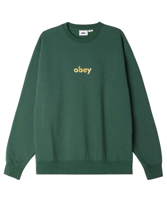 Obey 'Lowercase' Sweatshirt - Dark Cedar
