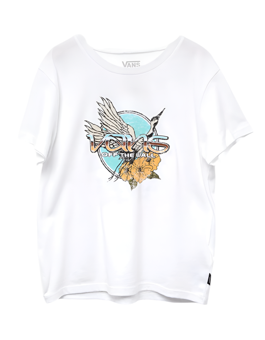 Vans 'Crane Call' Cropped Tee - White (Women's)