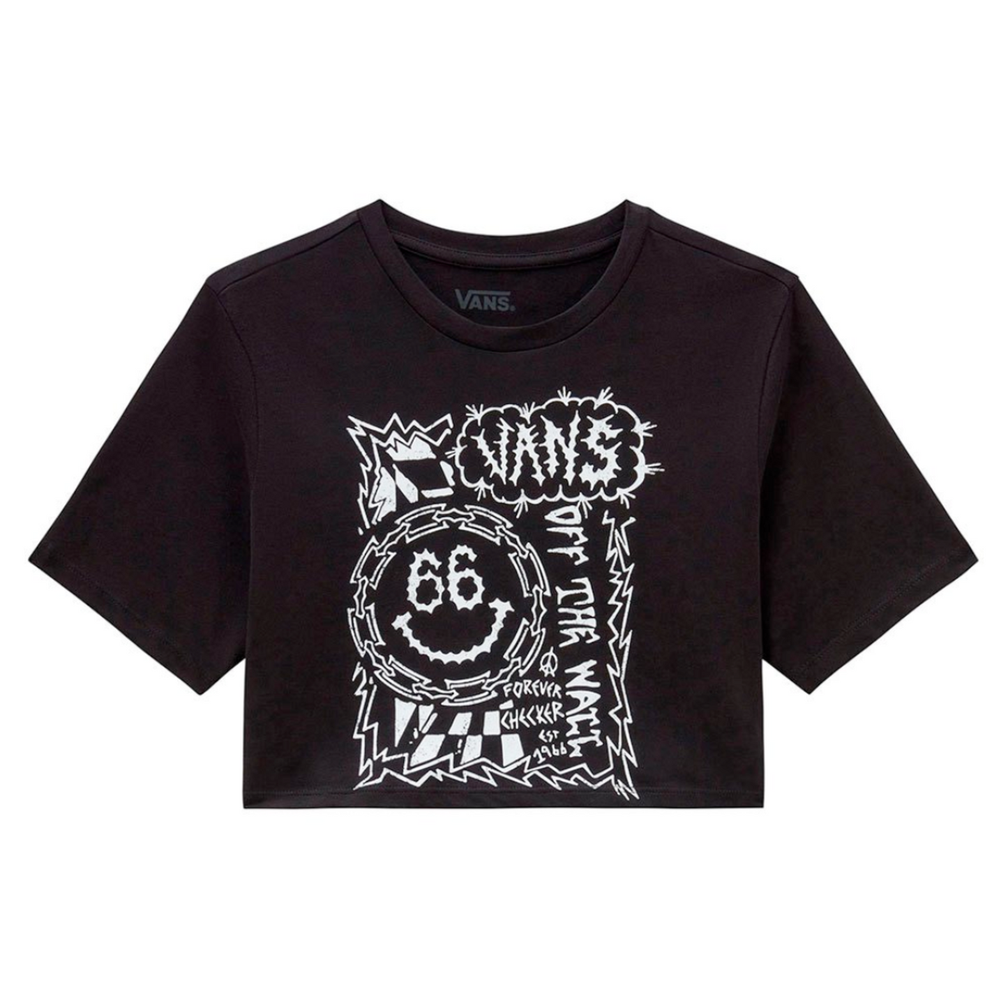 Vans 'Forever Checker' Cropped Tee - Black (Women's)