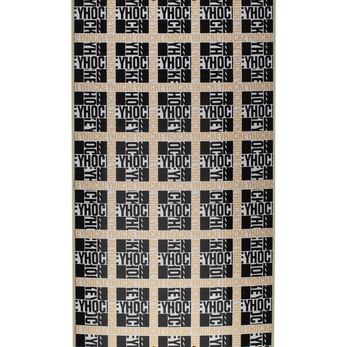 Hockey 'Plaid Gold' Skate Deck - Gold/Black