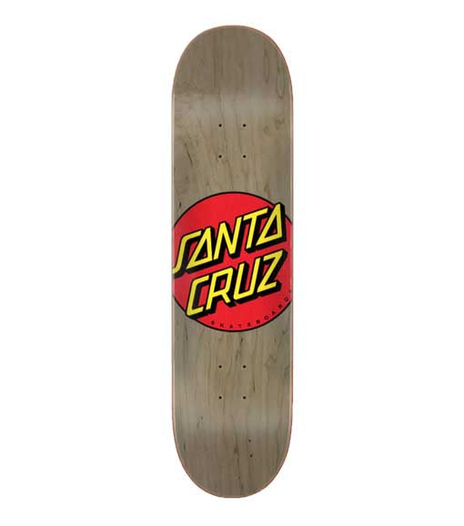 Santa Cruz 'Classic Dot' Skate Deck - Woodgrain