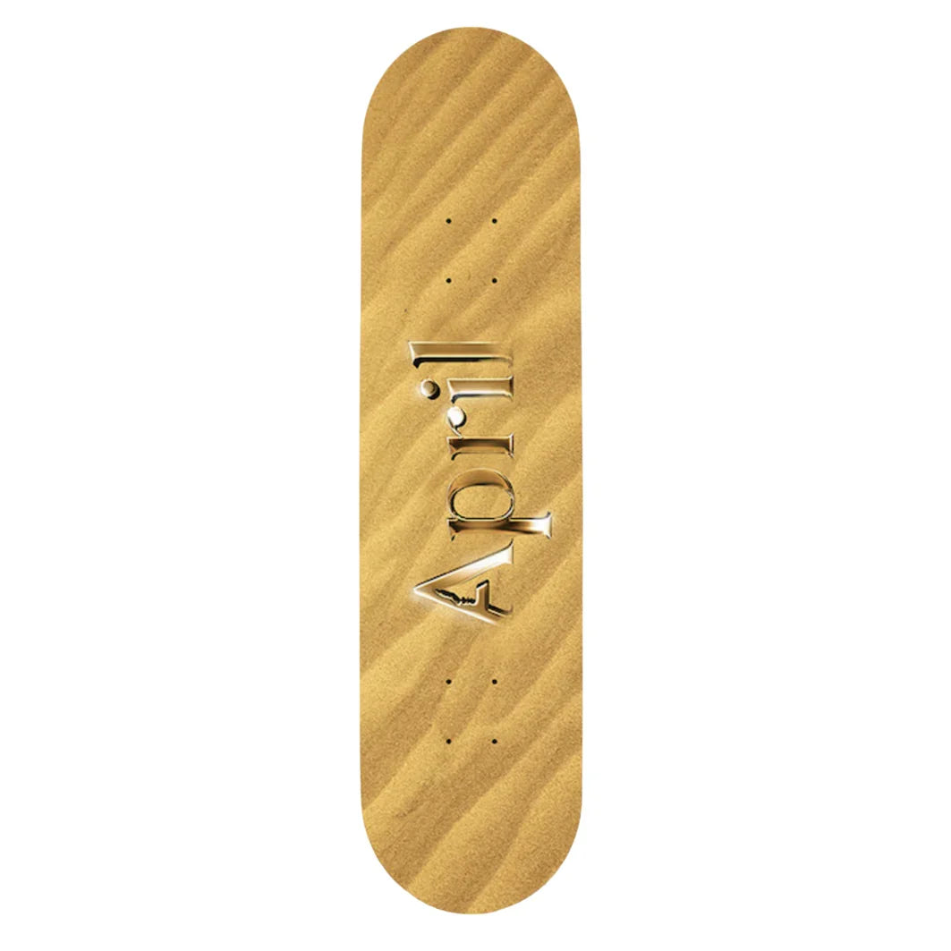 April Skateboards 'OG Logo Sand' Skate Deck - Gold