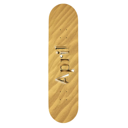 April Skateboards 'OG Logo Sand' Skate Deck - Gold