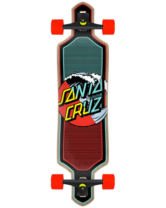 Santa Cruz 'Wave Dot Splice' Complete Longboard - Red/Blue
