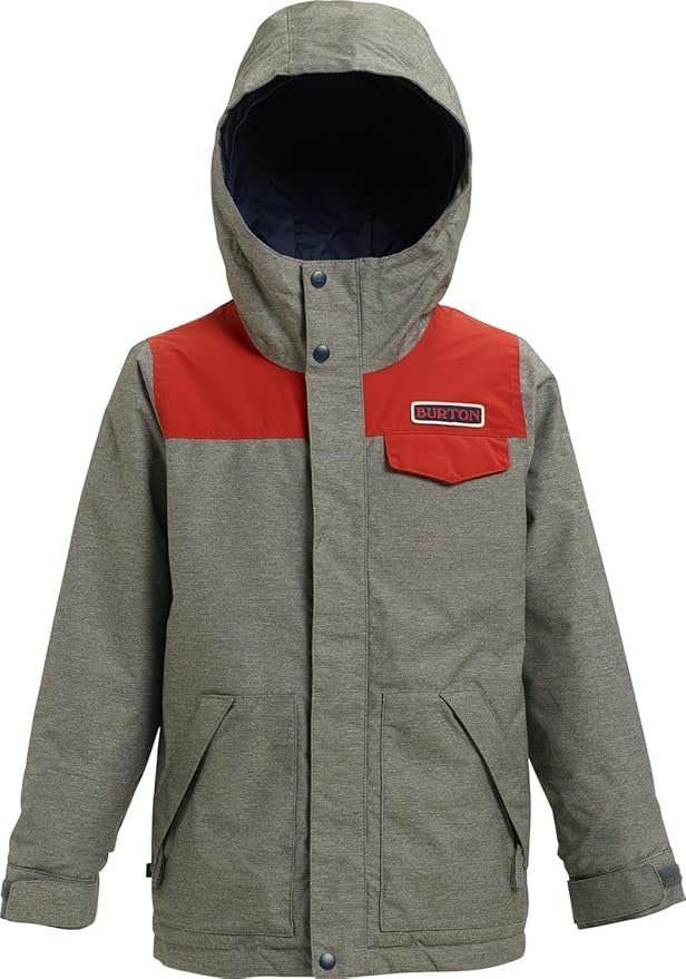 Burton 'Dugout JK' Winter Jacket - Grey/Red (KIDS)