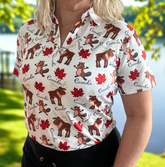 Liquidation Polo à manches pour femmes Canada, hein? Coupe droite