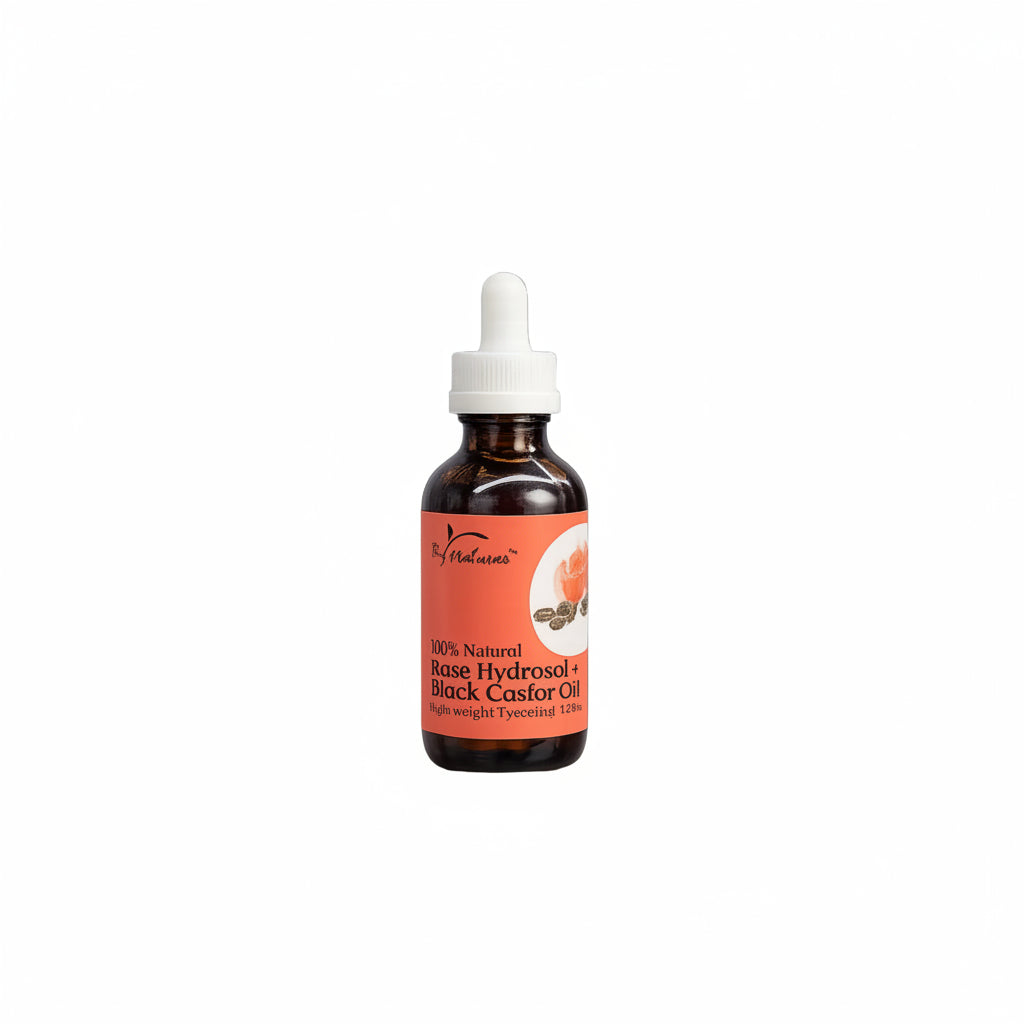 ROSES BY NATURE HYDROLAT + HUILE DE RICIN NOIRE 4 OZ