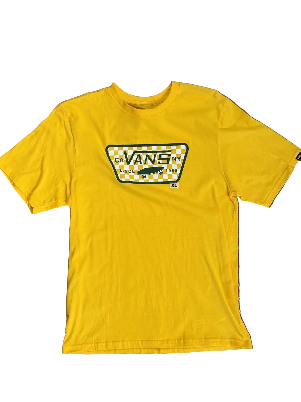 Vans 'Full Patch Fill Check' Tee - Yellow (KIDS)