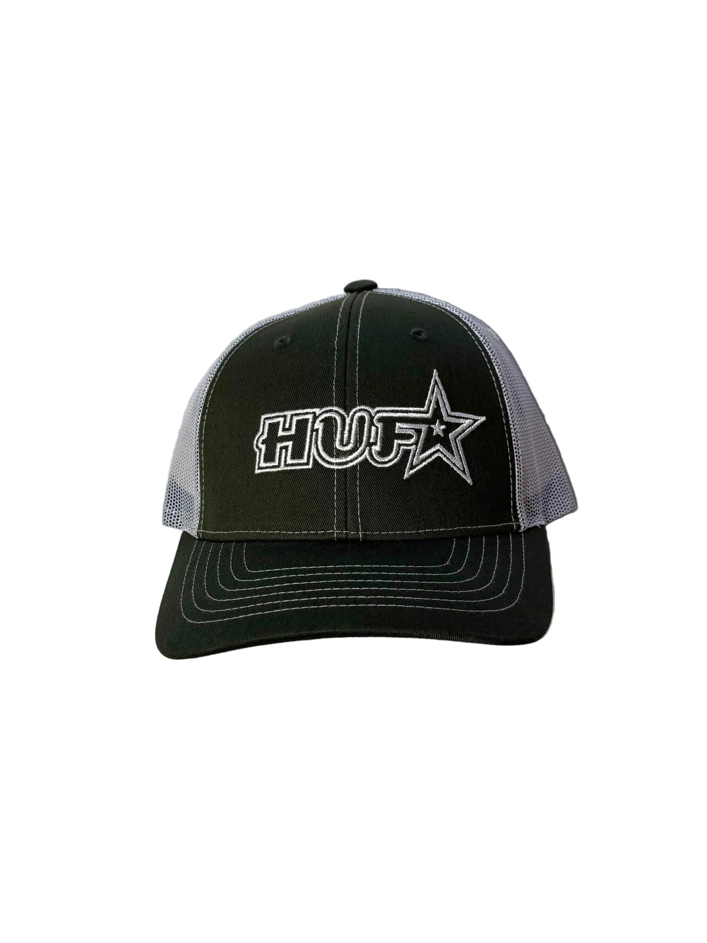 HUF 'Galaxy' Trucker Cap - White/Olive